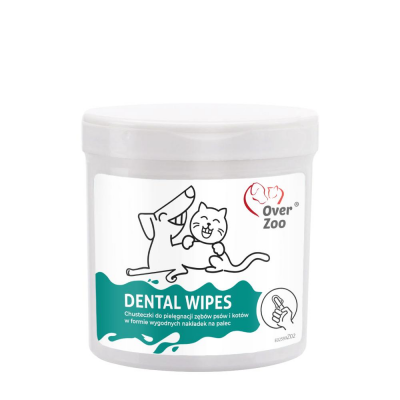 Over Zoo Dental Wipes Chusteczki do pielęgnacji zębów psów i kotów, 50 szt.