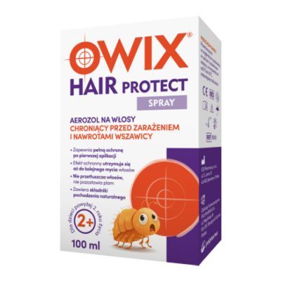 Owix Hair Protect Spray Aerozol na włosy chroniący przed zarażeniem i nawrotami wszawicy, 100 ml
