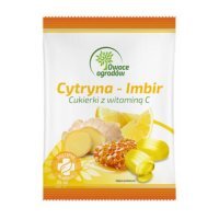Owoce Ogrodów Ziołowe cukierki z witaminą C Cytryna Imbir, 50g