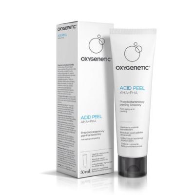 Oxygenetic Acid Peel AHA+PHA Przeciwstarzeniowy peeling kwasowy, 50 ml  KRÓTKA DATA 30.06.2026