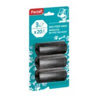 PACLAN Woreczki na psie odchody Doggy Bags, 3x20szt. kolor czarny