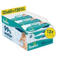Pampers 99% Water Chusteczki nawilżane, 12 x 60 szt.