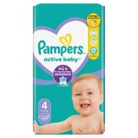 Pampers Active Baby 4 Pieluszki 9-14 kg, 62 szt.
