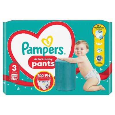 Pampers Active Baby Pants 3 Pieluchomajtki dla dzieci, 40 szt.