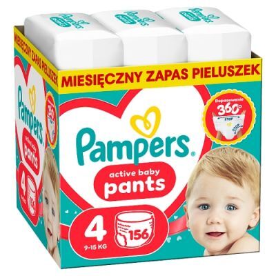 Pampers Active Baby Pants 4 Pieluchomajtki dla dzieci, 156 szt.