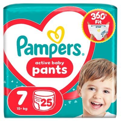 Pampers Active Baby Pants 7 Pieluchomajtki dla dzieci, 25 szt.