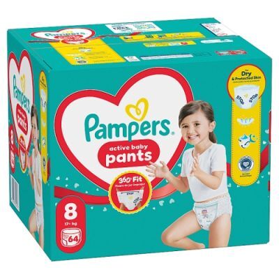 Pampers Active Baby Pants 8 Pieluchomajtki dla dzieci, 64 szt.