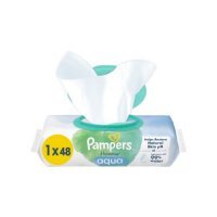 PAMPERS Chusteczki nawilżane harmonie aqua, 48szt. plastic free