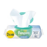 PAMPERS Chusteczki nawilżane harmonie aqua, 3x48szt. plastic free