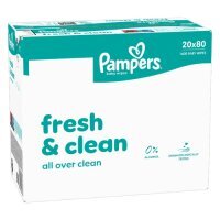 Pampers Fresh Clean Chusteczki nawilżane dla dzieci, 20 x 80 szt.