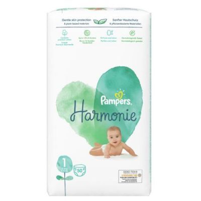 Pampers Harmonie Pieluszki rozmiar 1, 50 sztuk