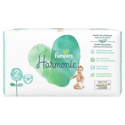 Pampers Harmonie Pieluszki rozmiar 2, 39 sztuk KRÓTKA DATA 07.12.2025