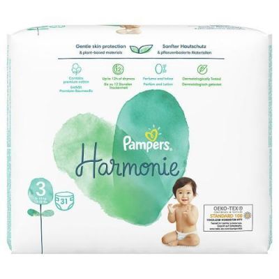 Pampers Harmonie Pieluszki rozmiar 3, 31 sztuk KRÓTKA DATA 16.01.2026
