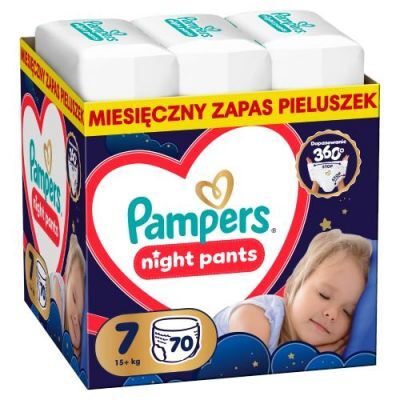 Pampers Night Pants 7 Pieluchomajtki dla dzieci, 70 szt.