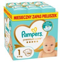 Pampers Premium Care 1 Pieluszki 2-5 kg, 156 szt.