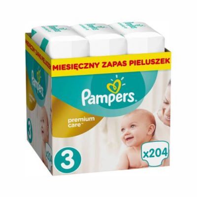 Pampers Premium Care 3 Midi 6kg-10kg, 204szt.