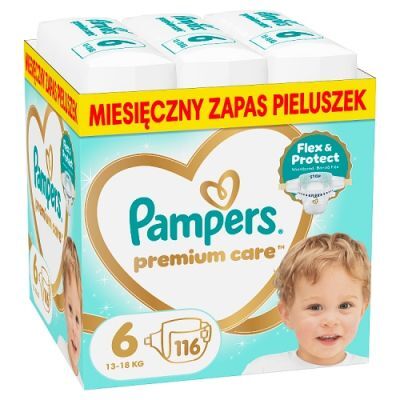 Pampers Premium Care 6 Pieluchy dla dzieci, 116 szt.