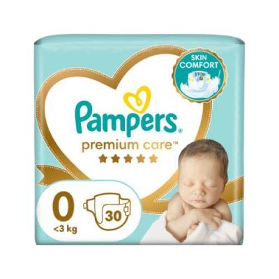 Pampers Premium Care Newborn rozmiar 0 <3kg, 30 sztuk