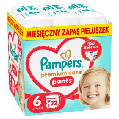 Pampers Premium Care Pants 6 Pieluchomajtki dla dzieci, 72 szt.