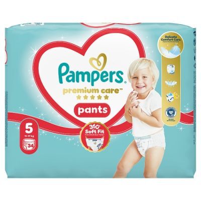 Pampers Premium Care Pants Pieluchomajtki 5 Junior 12-17kg, 34 szt.