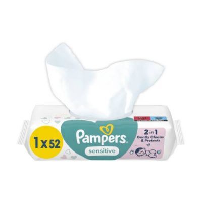 Pampers Sensitive Chusteczki nawilżane, 52szt.