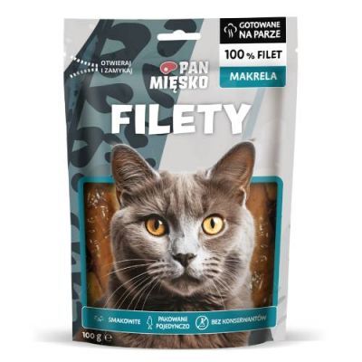 Pan Mięsko Filety Makrela Przysmak dla kota (dorosły), 100 g