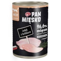 Pan Mięsko Karma mokra dla kota Indyk z królikiem (dorosły), 400 g