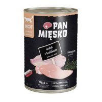Pan Mięsko Karma mokra dla kota Indyk z królikiem (dorosły), 400 g