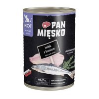 Pan Mięsko Karma mokra dla kota Indyk z łososiem (kociak), 400 g