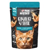 Pan Mięsko Karma mokra dla kota Kawałki w sosie Indyk z tuńczykiem (dorosły), 85 g
