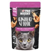 Pan Mięsko Karma mokra dla kota Kawałki w sosie Kurczak z krewetkami (dorosły), 85 g