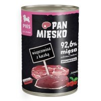 Pan Mięsko Karma mokra dla psa Wieprzowina z kaczką (szczeniak), 400 g