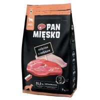 Pan Mięsko Karma sucha dla psa Cielęcina z indykiem (dorosły) chrupki M, 9 kg