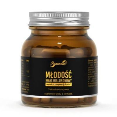Panaseus Młodość Kwas hialuronowy, 50 kaps.