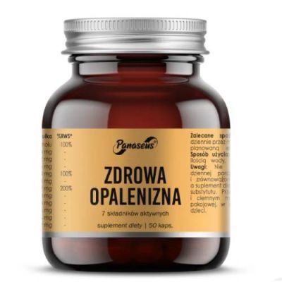 Panaseus Zdrowa Opalenizna 7 składników aktywnych, 50 kaps.