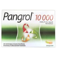 Pangrol 10 000, 10 000 j.Ph.Eur. lipazy, 20 kapsułek