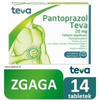 PANTOPRAZOL TEVA 20 mg 14 tabletek dojelitowych, na zgagę