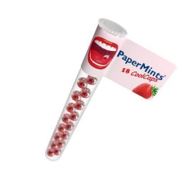 PaperMints Cool Caps Kulki o smaku truskawkowo-miętowym, 18 szt.
