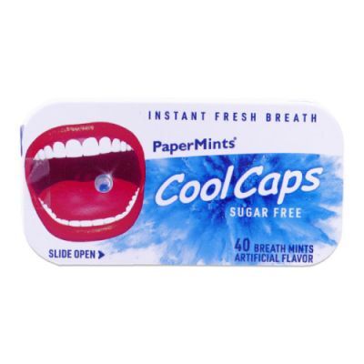 PaperMints Cool Caps Miętowe kapsułki do ssania bez cukru, 40 szt.