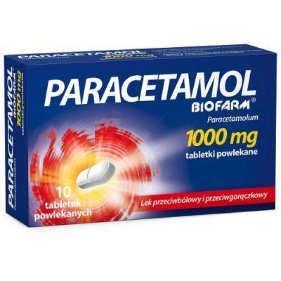 PARACETAMOL 1000 mg  10 tabletek BIOFARM