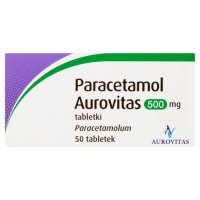 PARACETAMOL 500 mg 50 tabletek AUROVITAS, ból, gorączka