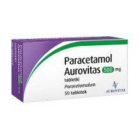 PARACETAMOL 500 mg 50 tabletek AUROVITAS, ból, gorączka