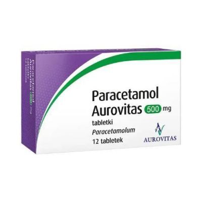 PARACETAMOL Aurovitas 500mg, 12 tabletek  KRÓTKA DATA 28.02.2026