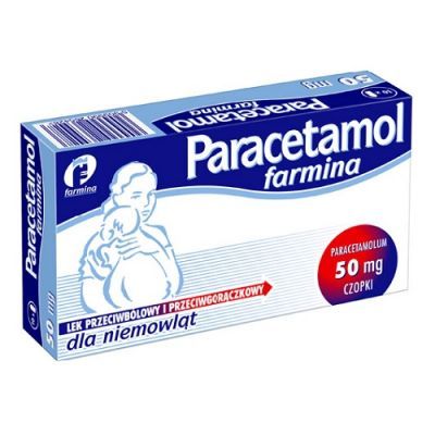 PARACETAMOL FARMINA  50 mg czopki dla niemowląt 10 sztuk
