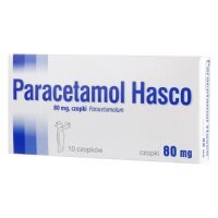PARACETAMOL HASCO czopki  80 mg 10 sztuk