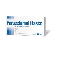 PARACETAMOL HASCO czopki  80 mg 10 sztuk