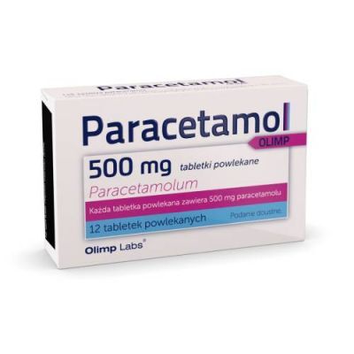 Paracetamol Olimp 500 mg, 12 tabletek powlekanych