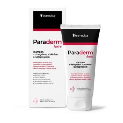 PARAMEDICA PARADERM FORTE szampon z dziegciem, ichtiolem i cyclopiroxem, 150g