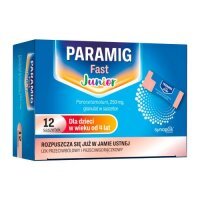 PARAMIG Fast Junior 250 mg granulat, 12 saszetek