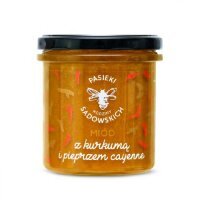 Pasieka Rodziny Sadowskich Miód z kurkumą i pieprzem cayenne, 430 g